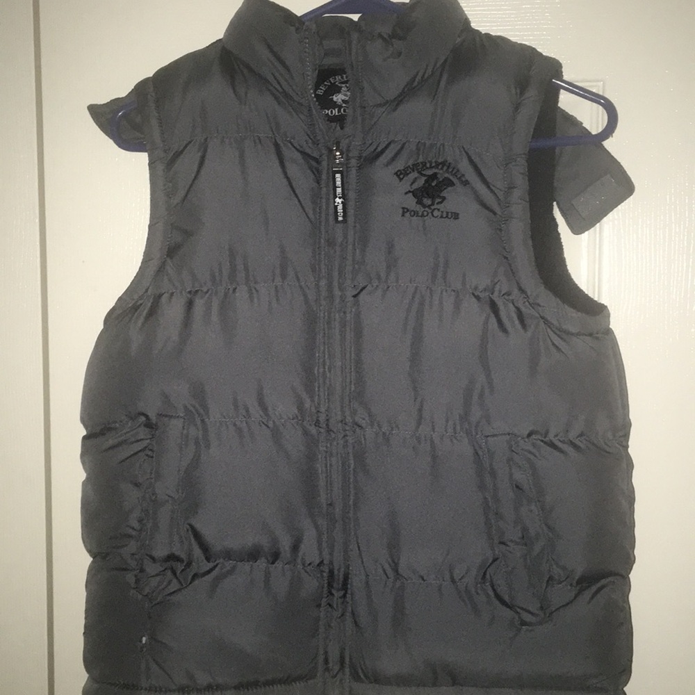 Gray puff vest for boys